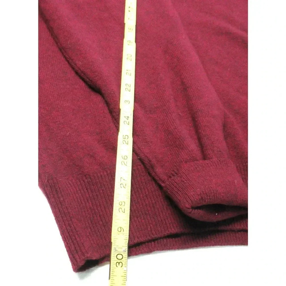 Pendleton V-Neck Pullover Sweater Men's Size XXL Washable Lamb's Wool Dark Red - Picture 5 of 7